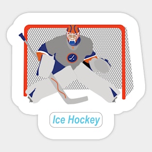 Ice hockey goalie in action Sticker